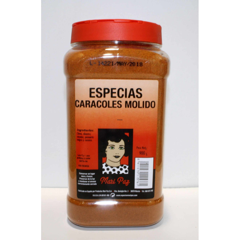 ESPECIAS CARACOLES MOLIDO BOTE 12/900g